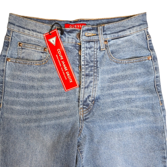 Guess Ultra High Rise Straight Leg Womens Denim Size 27. NWT - Picture 3 of 7
